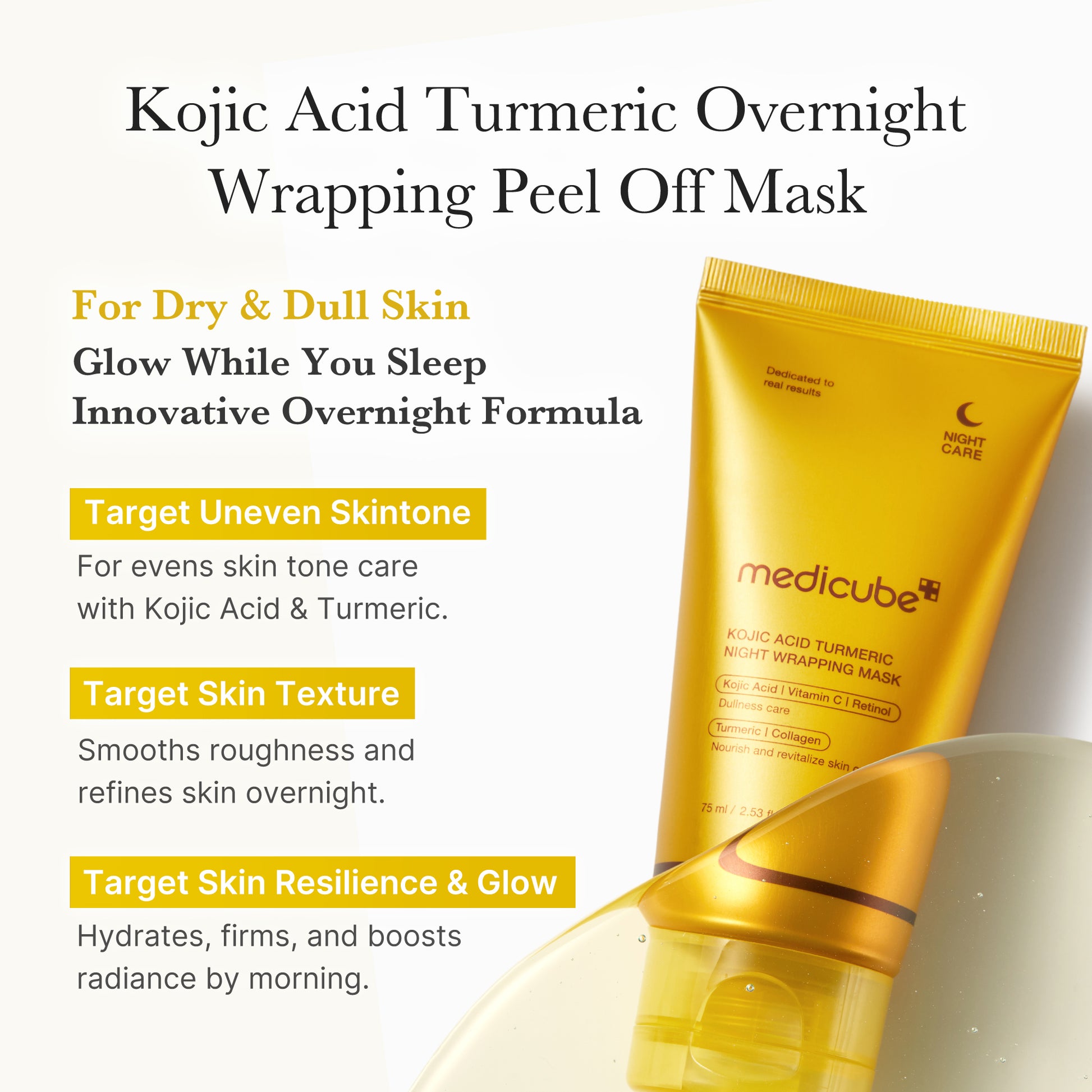 Kojic Acid Turmeric Overnight Wrapping Mask - Image 5