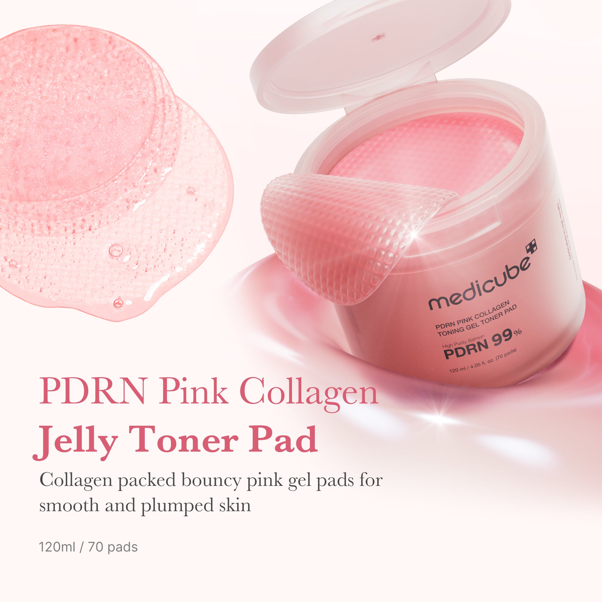 PDRN Pink Collagen Gel Toner Pad - Image 2