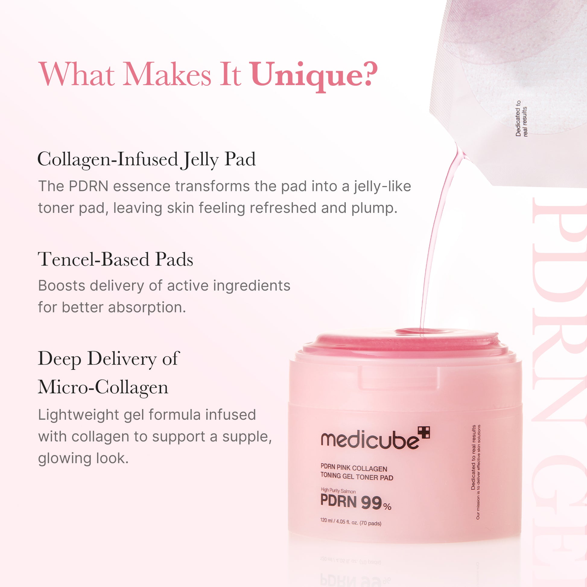 PDRN Pink Collagen Gel Toner Pad - Image 3