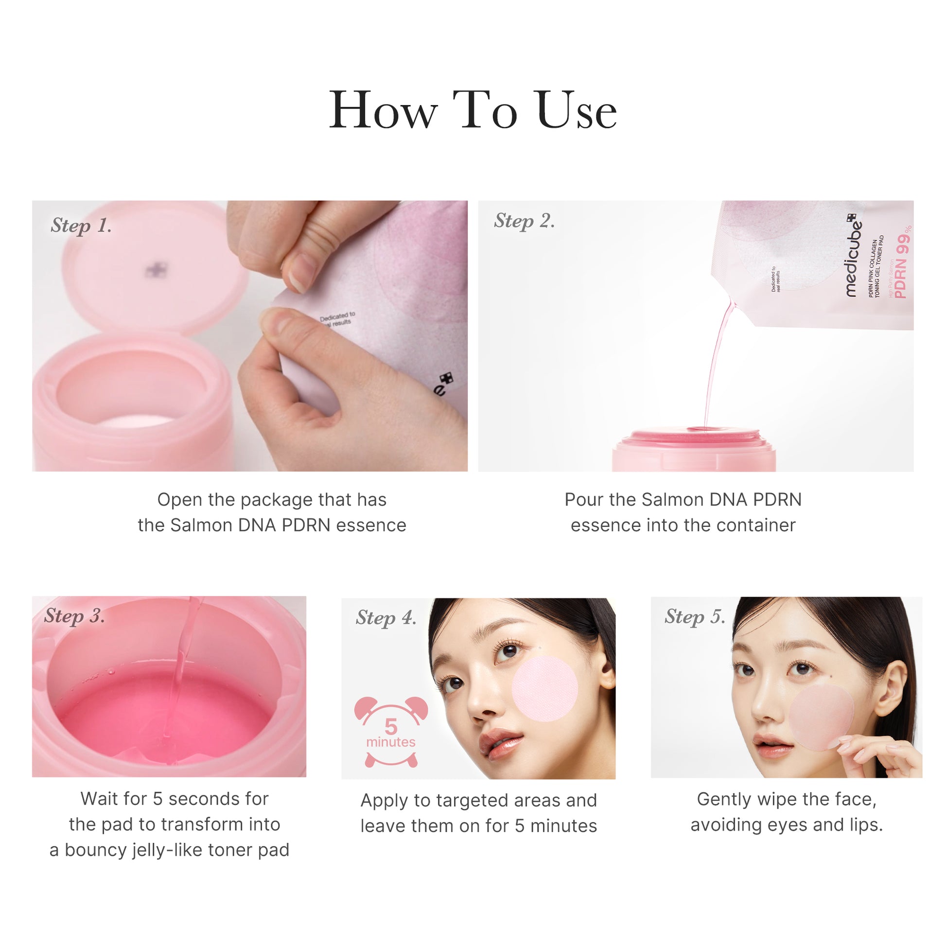 PDRN Pink Collagen Gel Toner Pad - Image 7
